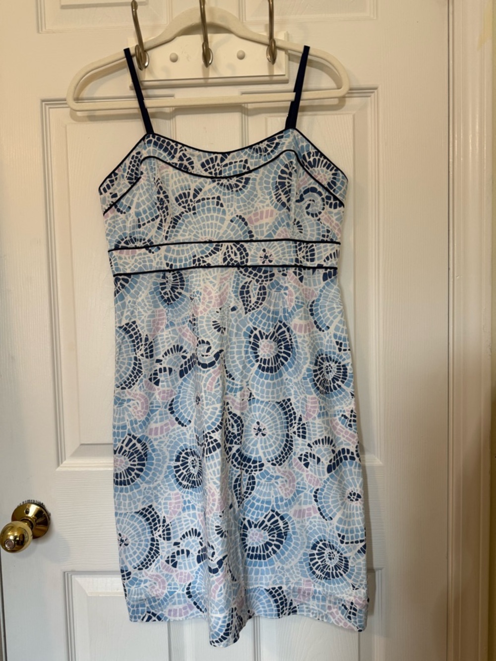 Vineyard Vines Light Blue Mosaic Print Sundress, NWT